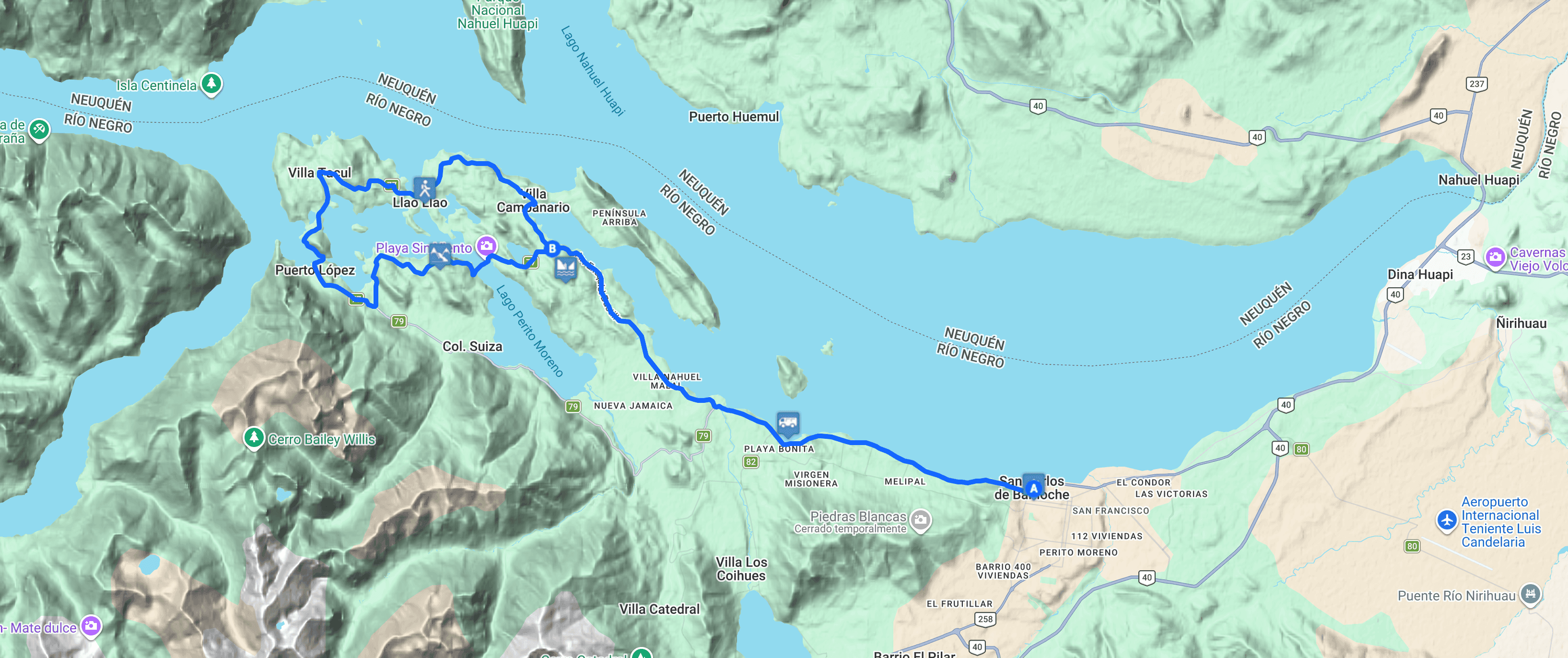 Map Circuito Chico: Miradores e Historia