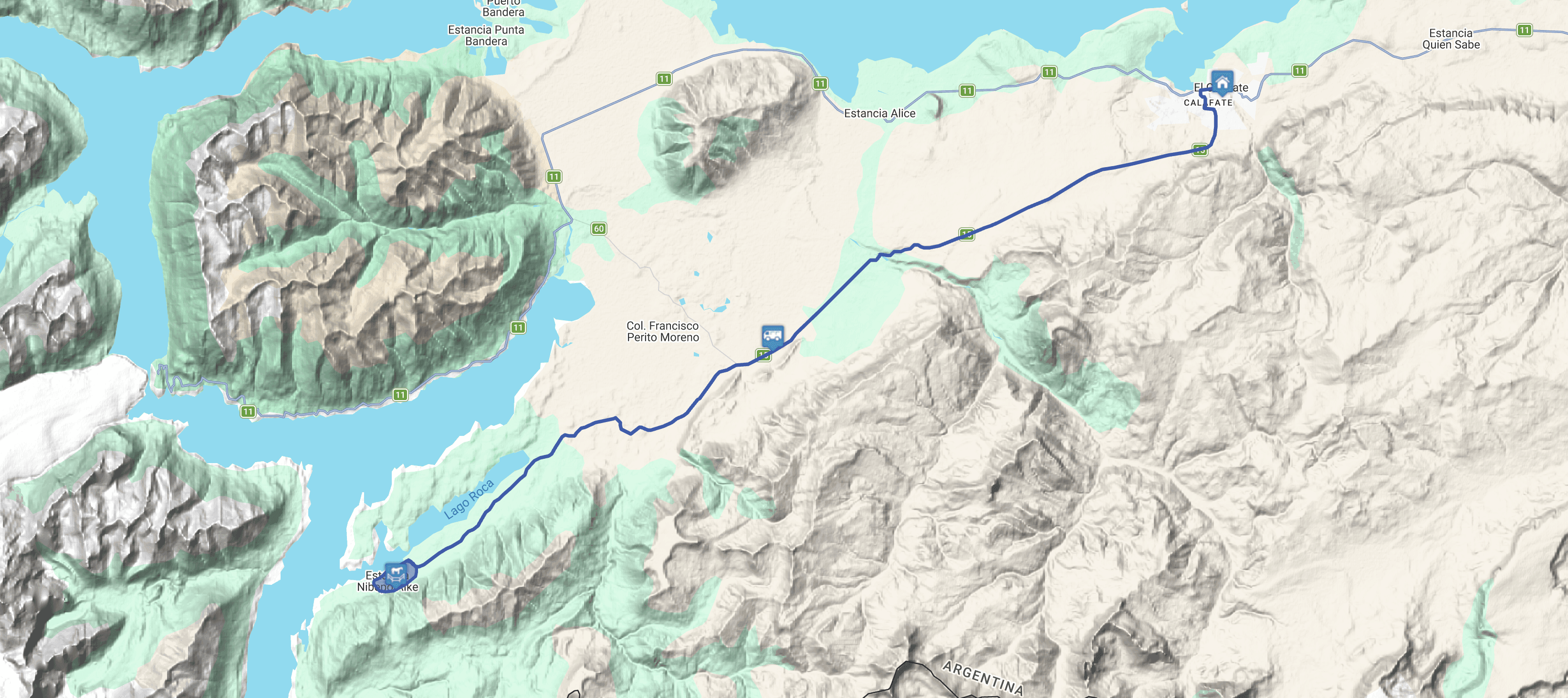 Map Estancia Nibepo Aike
