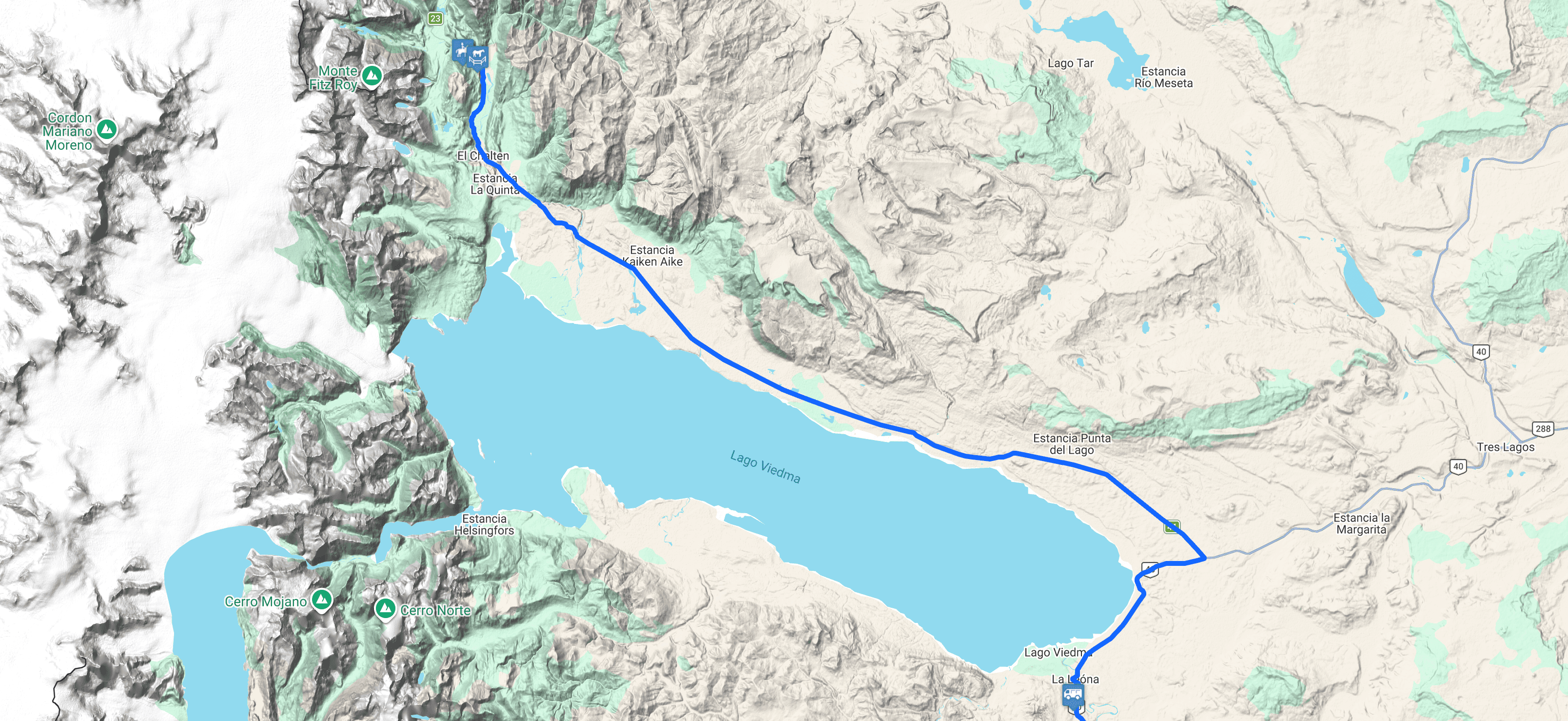 Map Cabalgata con Almuerzo en Estancia Bonanza