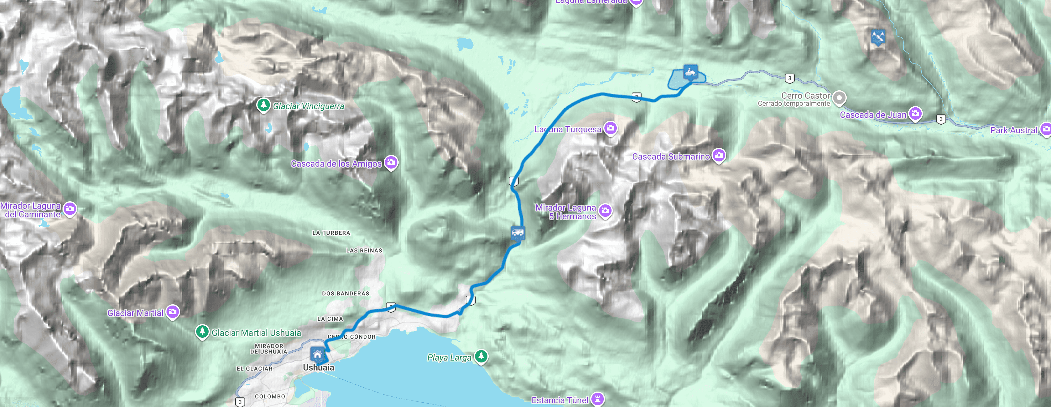 Map Full Day Nieve: Trineos y Motos