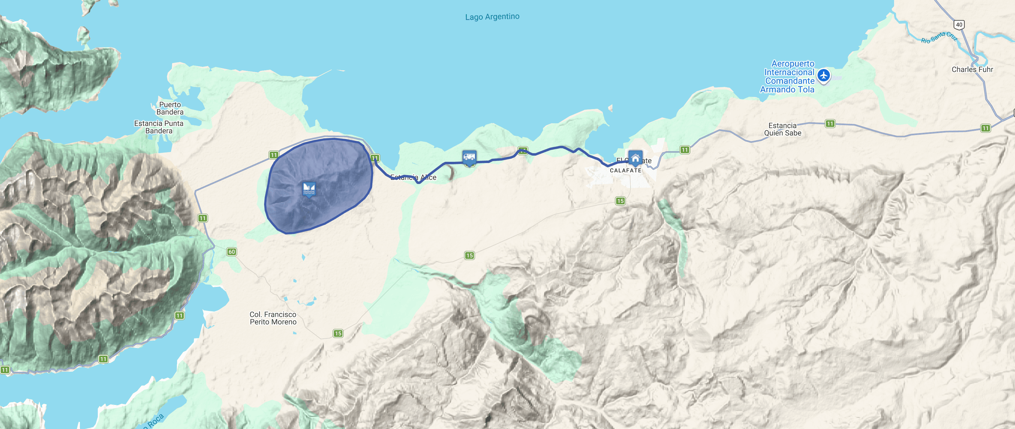 Map Cerro Frías Cabalgata