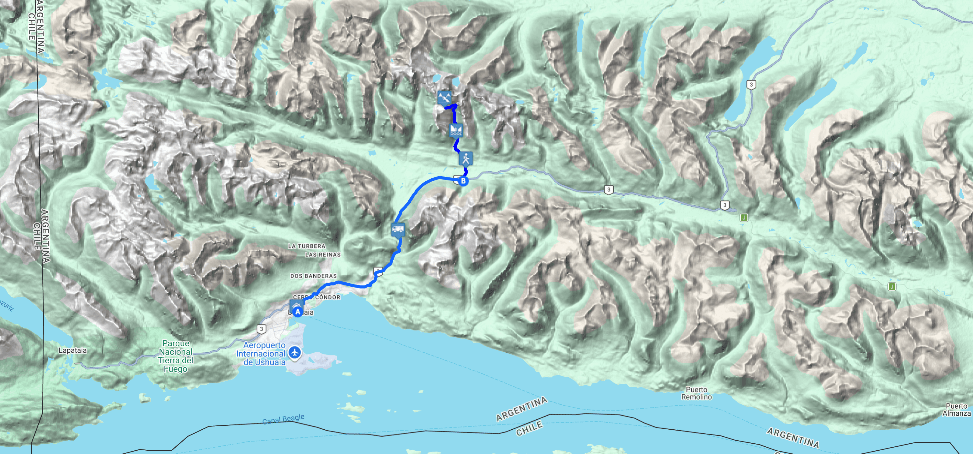 Map Trekking Ojo del Albino